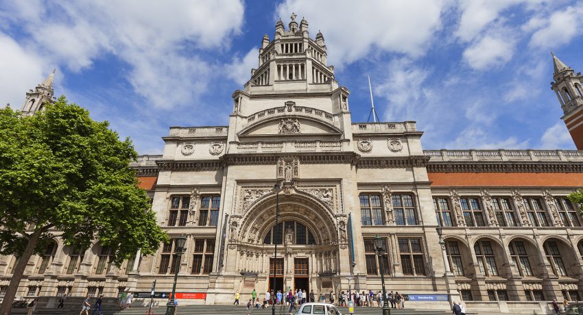 LONDON, UNITED KINGDOM - JUNE 23, 2017: Victoria and Albert Museum, South Kensington. It is the largest museum of decorative arts and design in the world
