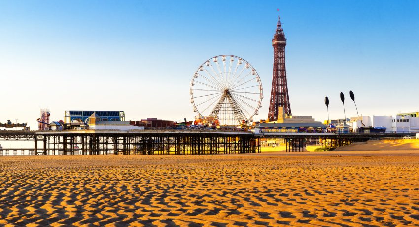 Blackpool Tower and Central Pier Ferris Wheel, Lancashire, England